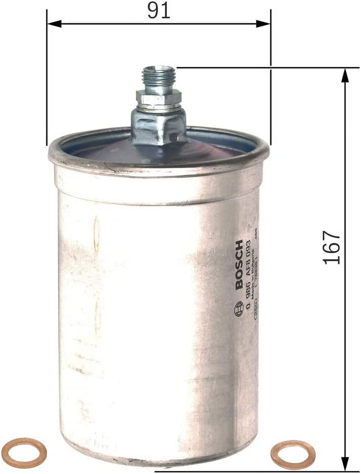 Bosch 0986AF8093 Gasoline Fuel Filter Fits select: 1986-1991 MERCEDES-BENZ 560, 1994-1995 MERCEDES-BENZ E
