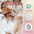 thumbnail image 3 of Uxcell 10mm Cuentas de Vidrio en Forma de Flor, 60Pcs Hechas a Mano con Arena Dorada, Cuentas Redondas Facetadas Espaciadoras Sueltas para Hacer Joyería, Collar, Pulsera, Manualidades DIY, Azul, 3 of 5
