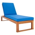 thumbnail image 5 of SAFAVIEH Solano Outdoor Patio Sunlounger, Natural/Royal Blue, 5 of 15