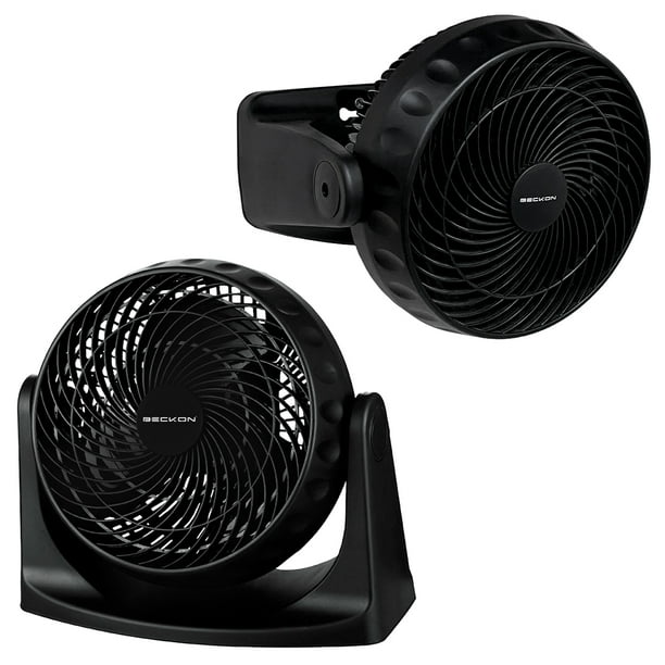 Ventilador de piso pared 2 en 1 Beckon Turbo fan de 8 pulgadas 3 velocidades Negro