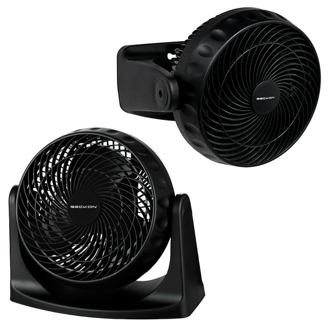 Ventilador de piso pared 2 en 1 Beckon Turbo fan de 8 pulgadas 3 velocidades Negro