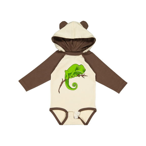Inktastic Cute Chameleon Boys or Girls Long Sleeve Baby Bodysuit