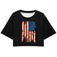 thumbnail image 4 of HEILAU American Flag Graphic T Shirts for Women 4th of July Crop Tops USA Shirt Patriotic Tee Memorial Day Tshirt Girls Patriotic Tops, 4 of 5