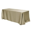 thumbnail image 1 of 1 Pc, Satin Rectangular 90"X132" Tablecloth - Taupe(Machine Washable & Dryable) For Wedding Or Event Decor, 1 of 1