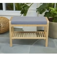 thumbnail image 5 of Eccostyle Bamboo Padded Bench in Natural, 5 of 6