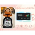 thumbnail image 5 of TOKTOO 12V Ride on Toy for Kids Aged 4-8 w/ Storage Space, Colorful Lights, Creative Stickers, MP3, Electric Ride on Scooter-Police White, 5 of 13