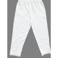 thumbnail image 4 of ClodeEU Women's Linen Wide Leg Pants, Casual Drawstring Elastic Waist Full Length Trousers White,Womens Plus XL, 4 of 7