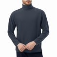 thumbnail image 4 of COSFO Workout Mens Casual Shirts Long Sleeve Solid Tops Mock Neck Pullover Loose Fit Mens Classic T-Shirt, 4 of 4