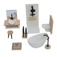 thumbnail image 2 of Juego de Baño para Casa de Muñecas a Escala 1:12, Bañera, Modelo de Inodoro, Juguetes de Imitación para Niños, 2 of 9