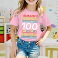 thumbnail image 2 of Letdown 100th Day of School Kids 100 Days Math Numbers T-Shirt Funny School Boys Girls Kids Gift 100 Days of School T-Shirts (Pink,3-4 Years), 2 of 5