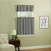 Colorfull Cute Pattern Ornamen Kitchen Window Curtains product image mainstays solid kitchen window curtain tier and valance set