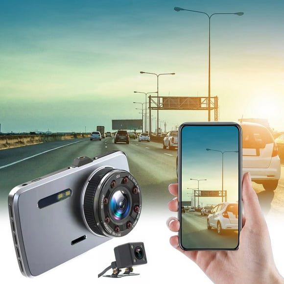 TopLLC Dash Cam With WiFi 1080P FHD Car Driving Recorder Two Lens Car Cameras Starlight Nightc Vision/G Sensor/Loop Recording/Reversing Image/Parking Monitoring HDR Dash Cam