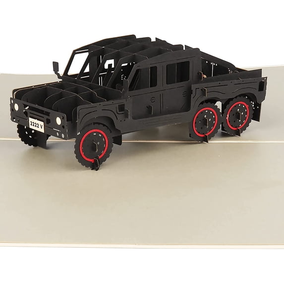 Happy Will Jeep Ornament Card Valentines Day Card for Husband for Boyfriend Graduation Cards 2021 Christmas Pop Up Cards with Jeep Car Model