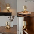 thumbnail image 3 of POINTERTECK Bedside Touch Control Table Lamp  Golden Man Statue LED Table Lamp  USB Rechargeable  3-Speed Dimmer  Home Living Room Office Decorative Table Lamp.(2PCS), 3 of 7