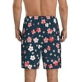 thumbnail image 3 of Easygdp Cherry Blossoms Men's Short Pajama Pants, Sleep Shorts, Household Pants, Casual Pants with Pockets - Large, 3 of 9