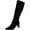 Black Suede Leather, variant on Sam Edelman Women's Sylvia Modern Ivory Knee High Boot 7.5M