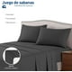 thumbnail image 2 of Juego de Sabanas Matrimoniales Bluelander, Diseño de Rayas, Negro, 2 of 5