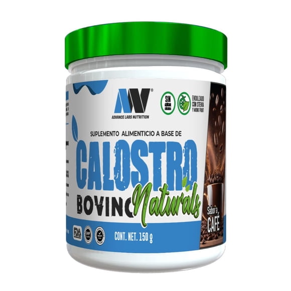 Calostro Bovino en Polvo Advance Labs Naturals Stevia y Monk Fruit Café 30 Serv 180g