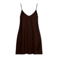 thumbnail image 3 of HAiming Women's Summer Dresses Spaghetti Strap Silk Lightweight Mini Sundress Loose Solid Color V Neck Vacation Outdoors Dresses, 3 of 8