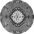 thumbnail image 1 of Ahgly Company Indoor Round Medallion Gray Traditional Area Rugs, 8' Round, 1 of 1