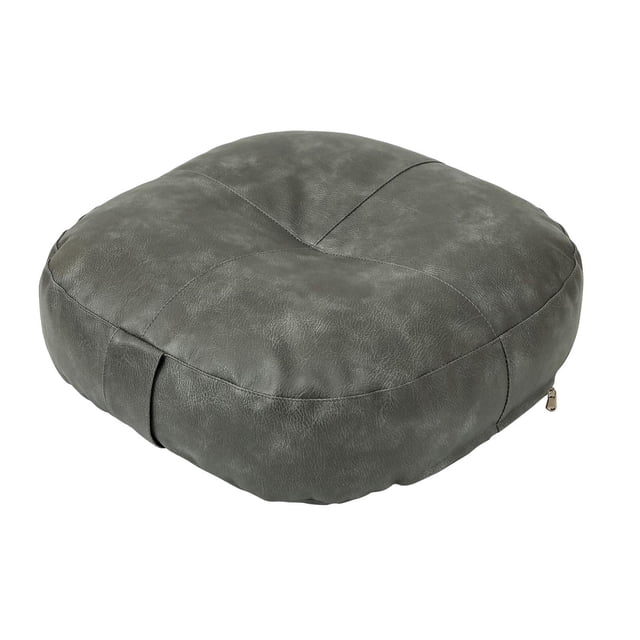 ZheElen Coussin de Sol Rond Pouf Décoratif pour Adultes Extérieur Jaune Balcon pour Intérieur Gris