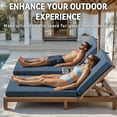 thumbnail image 3 of Opohoro Outdoor Chaise Lounge Cushion, Patio Recliner Mattress, Full-Length Support 72"x22.4"x3.5", Blue (3 Pack), 3 of 10