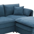 thumbnail image 3 of MAYEERTY 134x66" Chenille Modular Sectional Sofa - U-Shaped 6-Seat Sleeper with Double Cushions/Ottomans, Oversized Indoor Furniture for Living Room, 3 Colors, 3 of 19