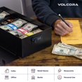 Volcora 5 Compartment Cash Lock Box with Coin Tray