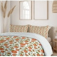 thumbnail image 6 of Ambesonne Peach Colors Duvet Cover Sets, Fruit with Art, 2-Queen, White Burnt Sienna, 6 of 7
