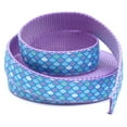 thumbnail image 4 of Country Brook Design® 3/4 inch Mermaid Scales Ribbon on Lavender Nylon Webbing, 10 Yards, 4 of 4