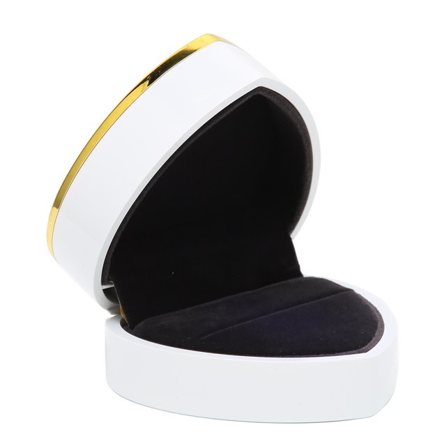 Jewelry Display Box, Portable LED Ring Storage Box Heart Shaped For Anniversary For Men Women For Engagement ANGGREK Blanco