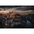 thumbnail image 2 of Cuomo, Massimo 24x18 Gold Ornate Wood Framed with Double Matting Museum Art Print Titled - Toledo., 2 of 4