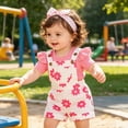 thumbnail image 6 of Gibobby Toddler Baby Girl Summer Clothes Toddler Girl T-Shirt Shorts with Belt Outfits Little Girl Clothes 2pcs Set Infant Girls Summer Outfits(Pink,9-12 Months), 6 of 8