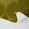 thumbnail image 5 of Castle Fairy Gothic Floral Skull Bed Spread Queen,Boho Damask Rose Queen Coverlet Set,Moss Gold, 5 of 7