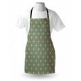 thumbnail image 3 of Arabic Apron Arabesque Style Flower Arrangement Daffodils Ancient Old Framework Artsy Print, Unisex Kitchen Bib Apron with Adjustable Neck for Cooking Baking Gardening, Teal Orange, by Ambesonne, 3 of 3