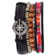 thumbnail image 2 of pulsera tejida de cuero, brazalete ajustable, decoración de muñeca, estilo hip-hop, cadena de mano, 2 of 4