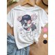 thumbnail image 1 of Boys and Girl 4th of July Patriotic USA Girls Cotton T-Shirt - Cute French Bulldog with USA Flag Fashion Glasses & Fireworks Design, Loose Fit Youth Short Sleeve Tee for Independence Celebrations, 1 of 7