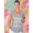 thumbnail image 2 of 60th Birthday VINTAGE 1963 Women's V-neck, 2XL, Heather Grey, 2 of 3