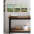 thumbnail image 2 of Drsoum Vintage Landscape Wall Art Rustic Countryside Meadow Farmhouse Decor Retro Grassland Painting for Kitchen Living Room Bedroom 11x14in3pcs Brown Framed, 2 of 7