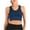 Blue, variant on SAYFUT Women Mesh High Neck Sports Bra Full Coverage Yoga Sports Bra Crop Tank Tops Gym Dancing Jogging Workout