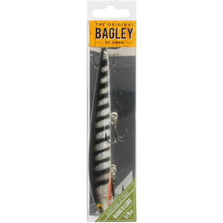 Bagley Bait Bang O Lure Spintail, 3/8 Ounce, Black Stripes on Silver