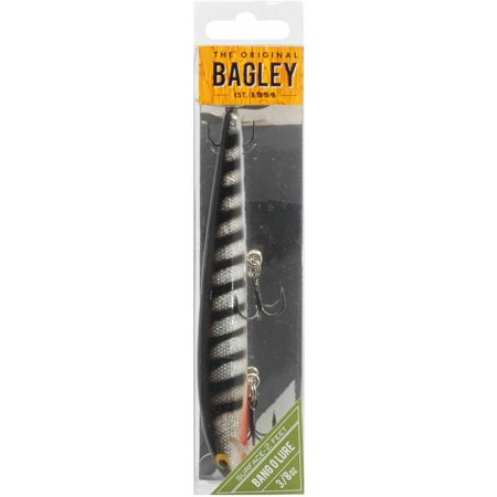 Bagley Bait Bang O Lure Spintail, 3/8 Ounce, Black Stripes on Silver (Best Bait For Striped Bass)