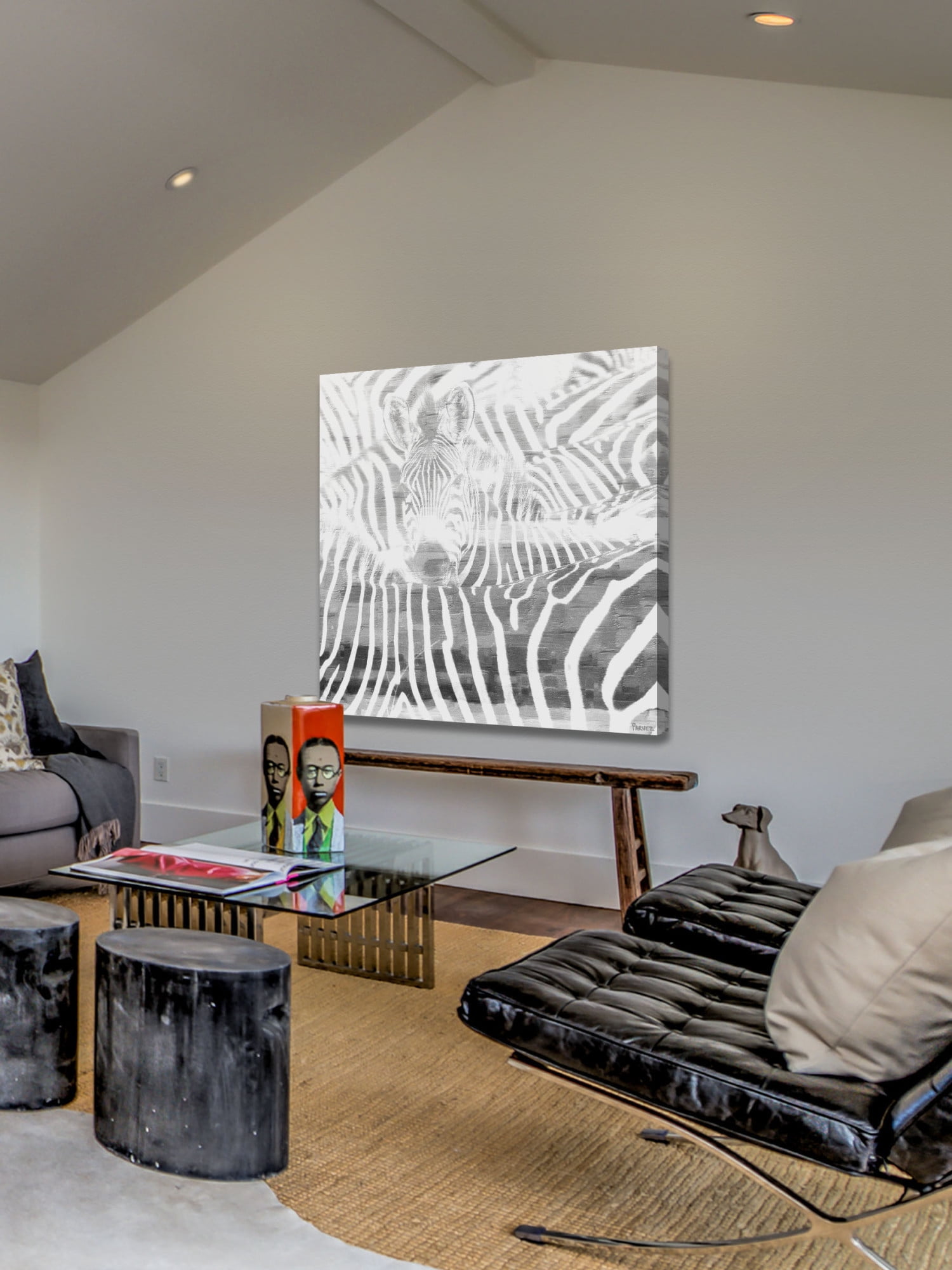Parvez Taj "Zebra Stare" Print on Canvas