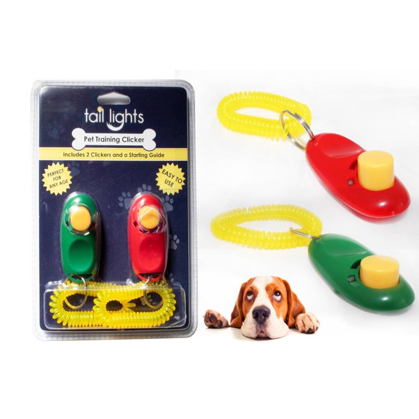 Two Pack Pet Training Clickers with Comprehensive Training Guide