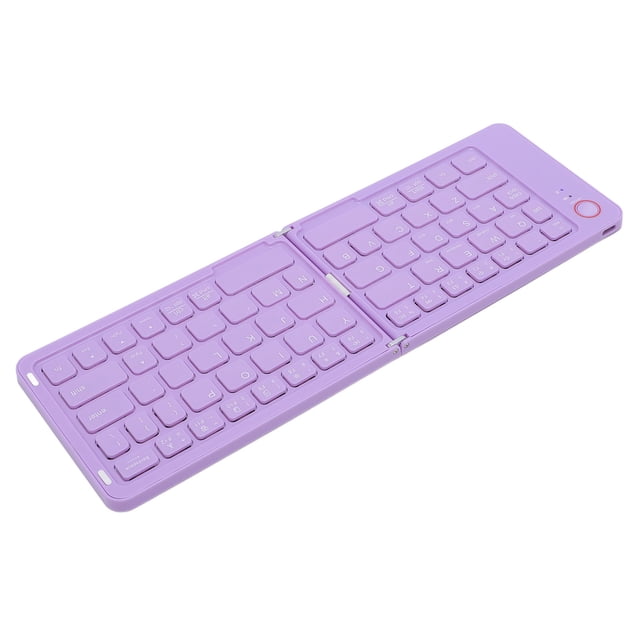 Foldable Keyboard, Slim Design and Secure Magnets, Portable Keyboard for Phone Tablet Laptop, 67 Keys Compact Keyboard Rechargeable