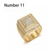 thumbnail image 2 of Minnieouse Anillo cuadrado de moda, anillos de cristal brillantes, decoración, joyería, vestirse para boda, Bar, fiesta, trabajo diario Ropa, zapatos y accesorios Miscelánea Oro Talla 11, 2 of 6