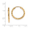 thumbnail image 2 of 14k Gold Polished Faceted 2.5mm Hoop Earrings, 2 of 2