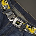 thumbnail image 2 of Nickelodeon Belt, Seatbelt Buckle Belt, Teenage Mutant Ninja Turtles Shredder Pose and Icons Grays, 30 to 44 Inches, 2 of 9