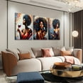 thumbnail image 2 of FCCUYE - 3 Piece Abstract African American Wall Art for Living Room Colorful Flower Hair Picture Floral Poster for Bathroom Black Girl Wall Art Canvas Prints Painting for Female Gifts 20x28inch, 2 of 7