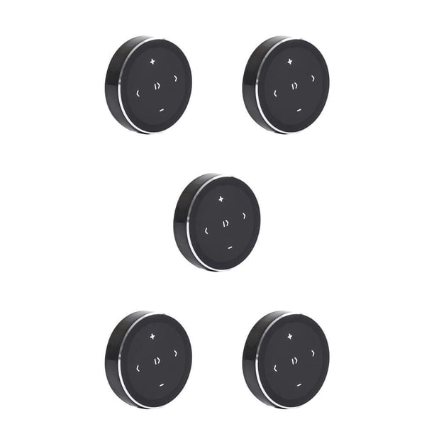 Seitruly Mando a distancia inalámbrico Bluetooth para volante de coche, botón multimedia, controlador de teléfono móvil negro 5piezas